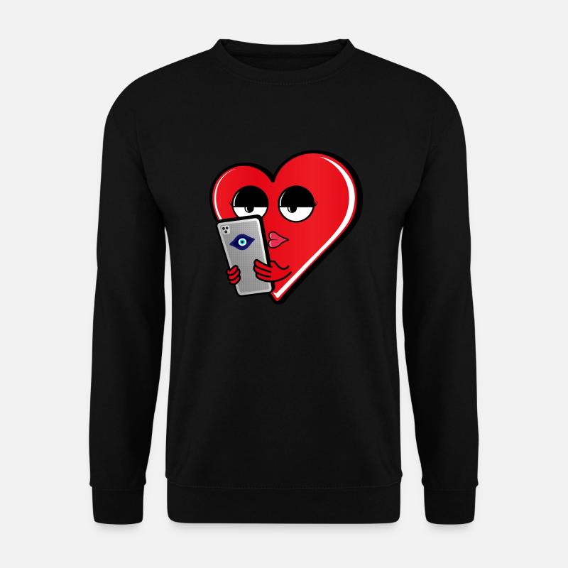 Herz, Heart - Unisex Pullover - Schwarz