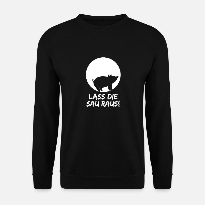 Lass die Sau raus! Veganismus - Tierschutz - Party - Unisex Pullover - Schwarz