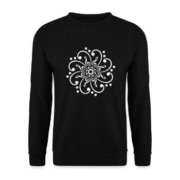 Musique, mandala, clef, clef basse, basse - Sweat-shirt Unisexe - noir - Devant - Alina (178cm) & Michal (187cm)
