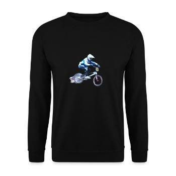 BMX Mountainbike - Unisex Pullover - Schwarz - Vorne - Alina (178cm) & Michal (187cm)