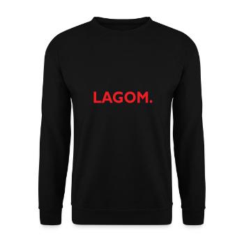 Lagom gift saying Swedish - Unisex Sweatshirt - black - Front - Alina (178cm) & Michal (187cm)