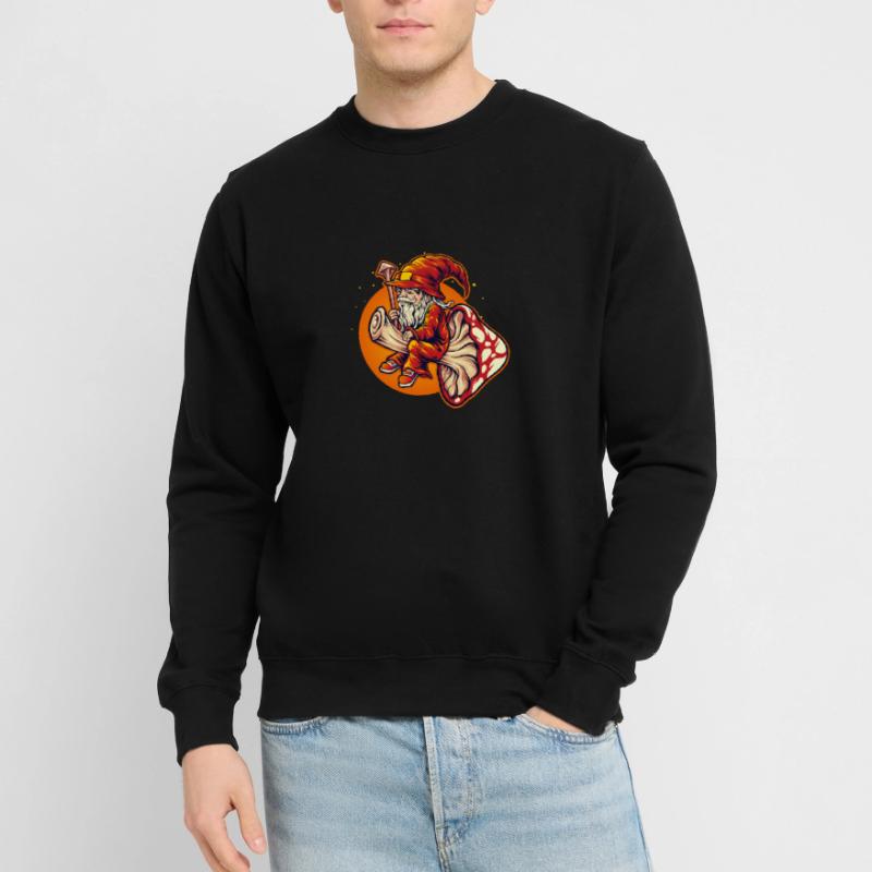 Dwarf wizard riding toadstool Unisex Sweatshirt