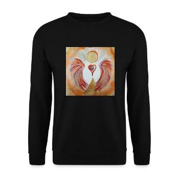 Gel de coeur de la bénédiction énergétique - Sweat-shirt Unisexe - noir - Devant - Alina (178cm) & Michal (187cm)