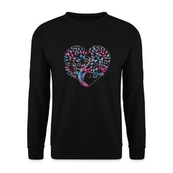 Arbre de la vie - Sweat-shirt Unisexe - noir - Devant - Alina (178cm) & Michal (187cm)