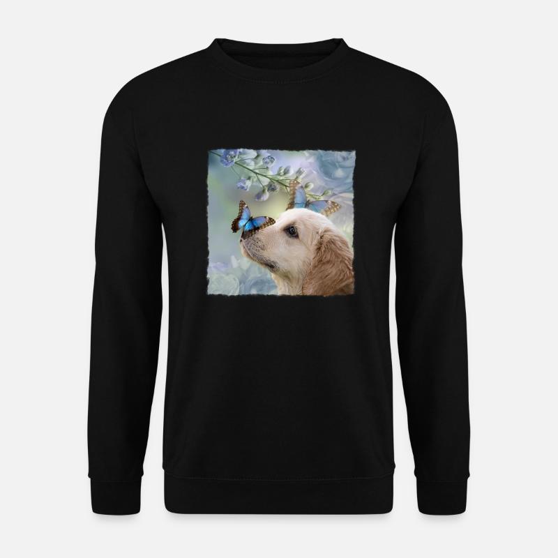 Chiot papillon chiot papillon mignon chien - Sweat-shirt Unisexe - noir