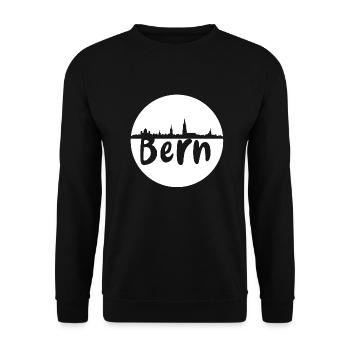 bern, skyline, circle, silhouette, white - Unisex Sweatshirt - black - Front - Alina (178cm) & Michal (187cm)