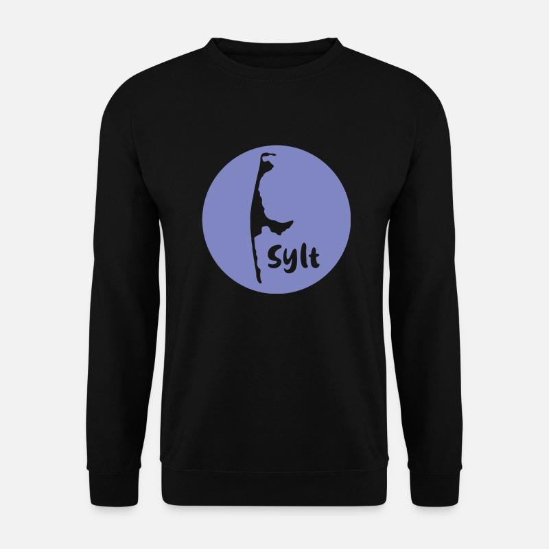 sylt ,blau, insel,logo, kreis - Unisex Pullover - Schwarz