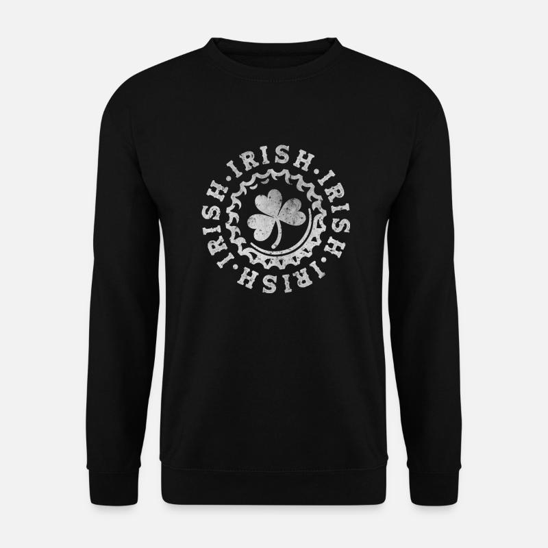 Irish clover in green - Unisex Sweatshirt - black