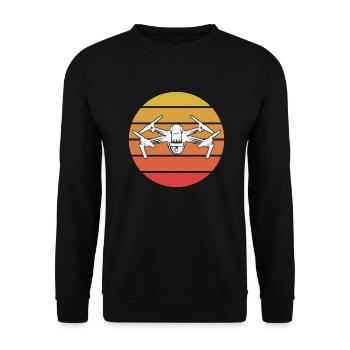 Cadeau de pilote de drone drone - Sweat-shirt Unisexe - noir - Devant - Alina (178cm) & Michal (187cm)