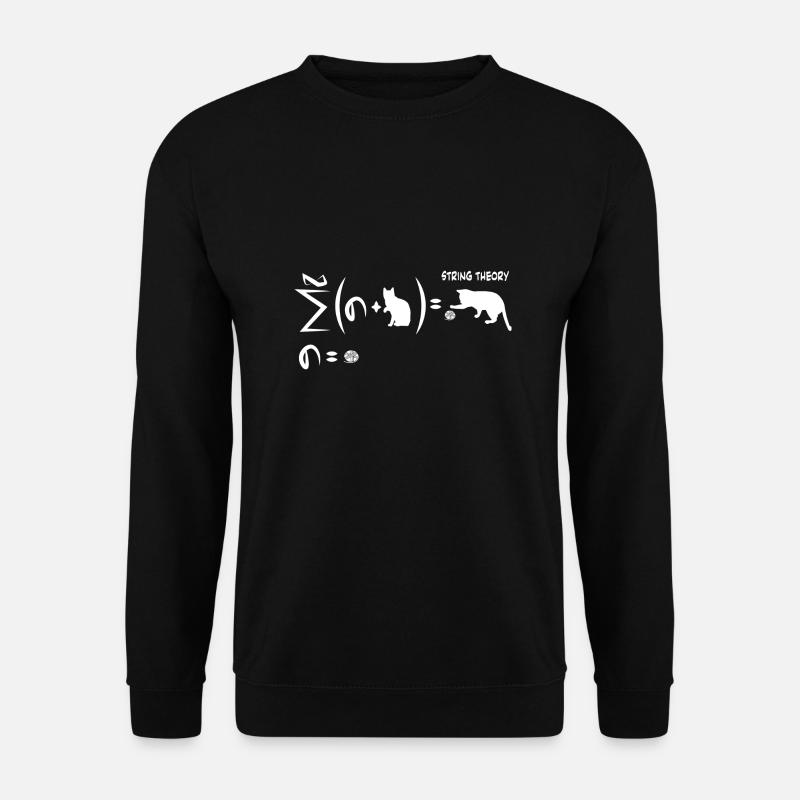 String theory Geschenk Katze Haustiere - Unisex Pullover - Schwarz