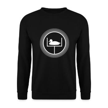 hunting glasses duck hut gabion ton gift bl - Unisex Sweatshirt - black - Front - Alina (178cm) & Michal (187cm)