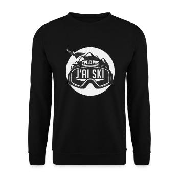 Je peux pas, j'ai ski - Sweat-shirt Unisexe - noir - Devant - Alina (178cm) & Michal (187cm)