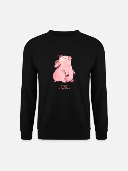 Go Pig oder Go Home - Unisex Pullover - Schwarz