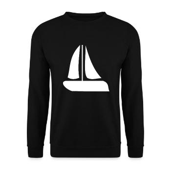 Segeln Segelboot Segelschiff - Unisex Pullover - Schwarz - Vorne - Alina (178cm) & Michal (187cm)
