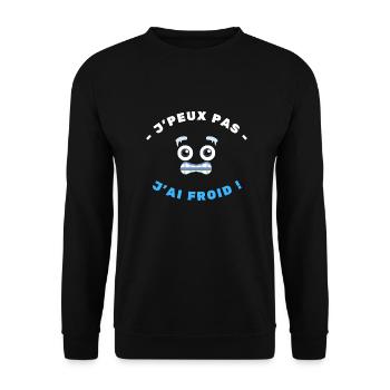 J'peux pas j'ai froid - Sweat-shirt Unisexe - noir - Devant - Alina (178cm) & Michal (187cm)