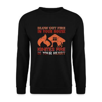 Soufflez le feu dans votre - Sweat-shirt Unisexe - noir - Devant - Alina (178cm) & Michal (187cm)