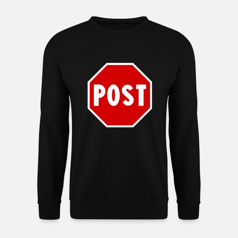 Post Road Sign - Unisex Pullover - Schwarz