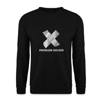 Duck Tape Problem Solver Funny Gift Idea - Unisex Sweatshirt - black - Front - Alina (178cm) & Michal (187cm)