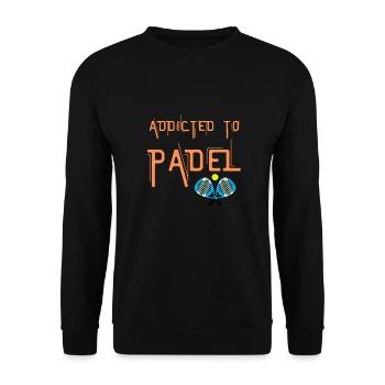 Padel süchtig. Liebe Padel zu spielen. - Unisex Pullover - Schwarz - Vorne - Alina (178cm) & Michal (187cm)
