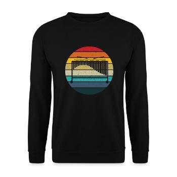Marimba retro sunset - marimba instrument gift - Unisex Sweatshirt - black - Front - Alina (178cm) & Michal (187cm)