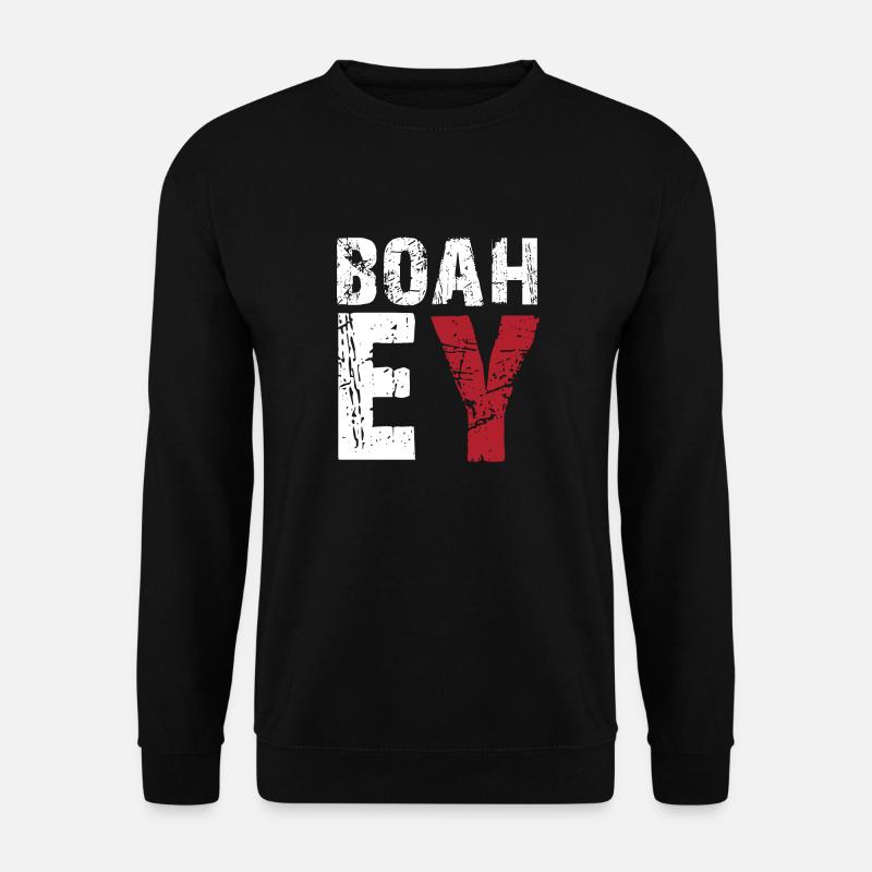 boah ey weiss rot - Unisex Pullover - Schwarz