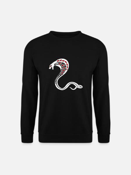 Haida Cobra Native American Tribal Tattoo Geschenk - Unisex Pullover - Schwarz