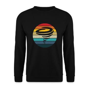 Tornado retro sunset storm chaser gift - Unisex Sweatshirt - black - Front - Alina (178cm) & Michal (187cm)