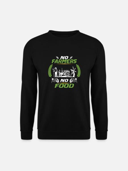 No Farmers No Food - Farmers Gift - Unisex Pullover - Schwarz