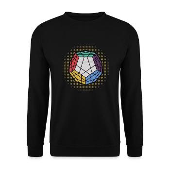 Dodekaeder Cube bytheManzaneda - Unisex Pullover - Schwarz - Vorne - Alina (178cm) & Michal (187cm)
