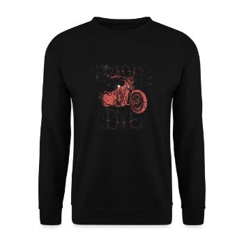 Ride Or Die Motorcycle - Unisex Sweatshirt - black - Front - Alina (178cm) & Michal (187cm)