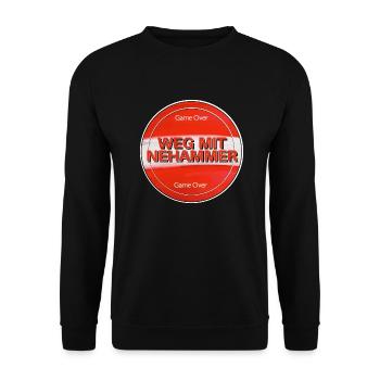 Weg mit Nehammer - Unisex Pullover - Schwarz - Vorne - Alina (178cm) & Michal (187cm)