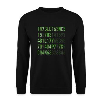 L’intelligence est la capacité de s’adapter au changement - Sweat-shirt Unisexe - noir - Devant - Alina (178cm) & Michal (187cm)