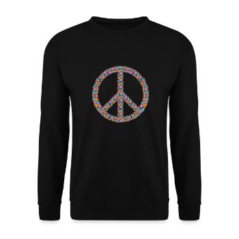 Frieden - Unisex Pullover - Schwarz - Vorne - Alina (178cm) & Michal (187cm)