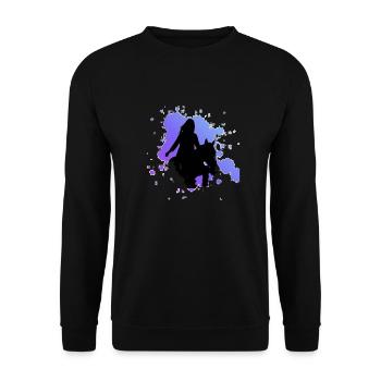 Cheval - Sweat-shirt Unisexe - noir - Devant - Alina (178cm) & Michal (187cm)