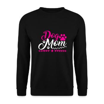 Dog Mom - Sweat-shirt Unisexe - noir - Devant - Alina (178cm) & Michal (187cm)