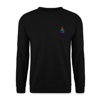 Gay Communism Pride - Unisex Sweatshirt - black - Front - Alina (178cm) & Michal (187cm)