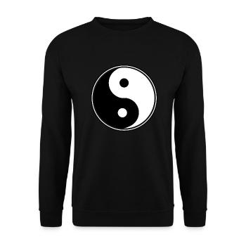 Yin Yang - Unisex Pullover - Schwarz - Vorne - Alina (178cm) & Michal (187cm)