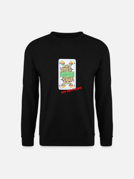 Schafkopfen Schafkopf mit der Pumpe schellen sau - Unisex Pullover - Schwarz