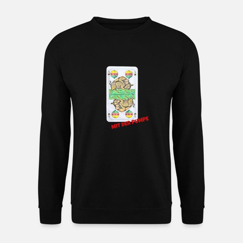 Schafkopfen Schafkopf mit der Pumpe schellen sau - Unisex Pullover - Schwarz