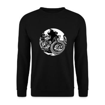 Moto - Sweat-shirt Unisexe - noir - Devant - Alina (178cm) & Michal (187cm)