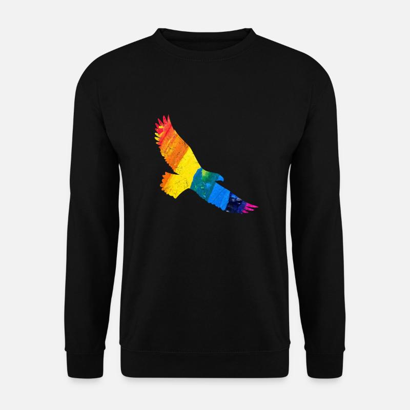 Rainbow Eagle Gift Idea - Unisex Sweatshirt - black