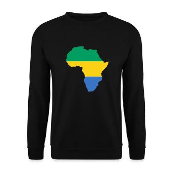 Gabon - Unisex Sweatshirt - black - Front - Alina (178cm) & Michal (187cm)