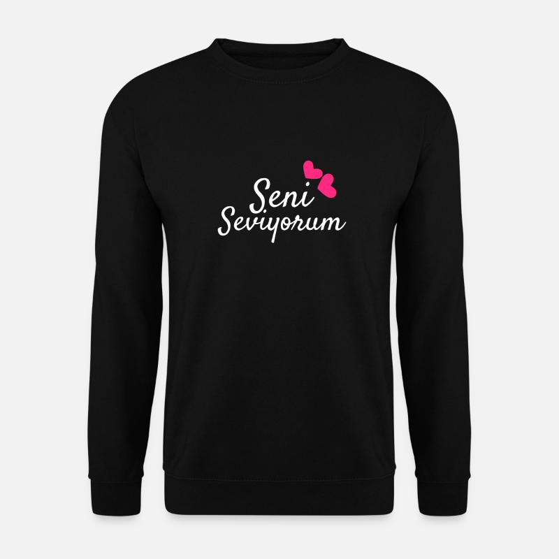 Seni Seviyorum Turecki Pomysł na prezent - Bluza unisex - czarny