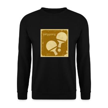 Vintage Ping Pong ping - Unisex Sweatshirt - black - Front - Alina (178cm) & Michal (187cm)