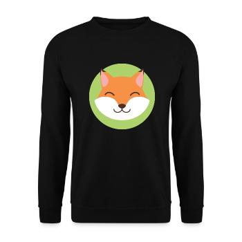 Fuchs - Unisex Pullover - Schwarz - Vorne - Alina (178cm) & Michal (187cm)