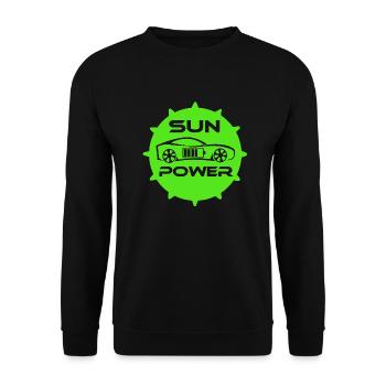 e-car, e-mobility, electric car, zoe, EV-driver, - Unisex Sweatshirt - black - Front - Alina (178cm) & Michal (187cm)