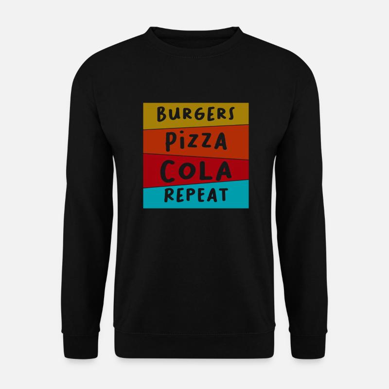 Burger Pizza Cola - Unisex Sweatshirt - black