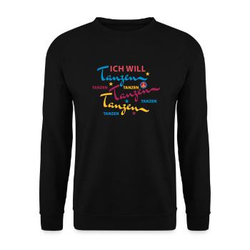 Immer tanzen Party (b) - Unisex Pullover - Schwarz - Vorne - Alina (178cm) & Michal (187cm)