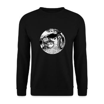 Moto - Sweat-shirt Unisexe - noir - Devant - Alina (178cm) & Michal (187cm)