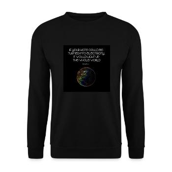 Le monde dans les yeux de - Sweat-shirt Unisexe - noir - Devant - Alina (178cm) & Michal (187cm)